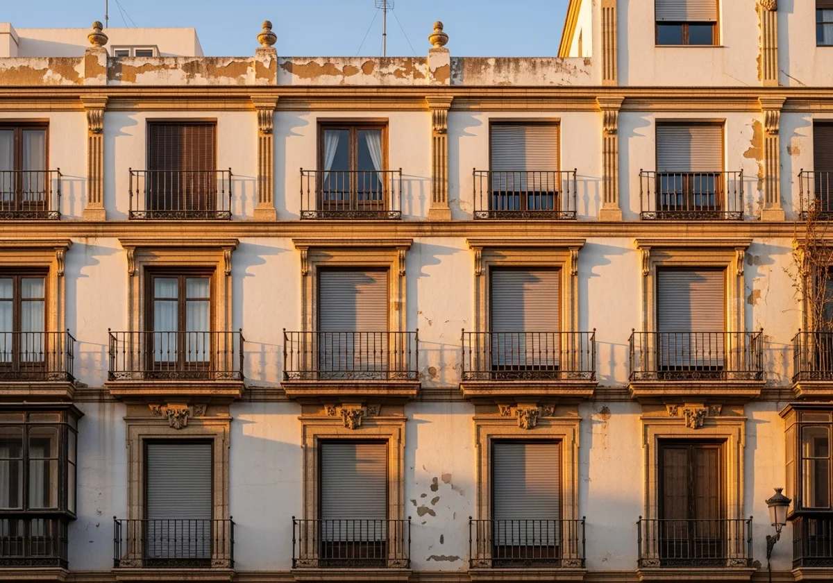 Técnico reparando una persiana en Cádiz